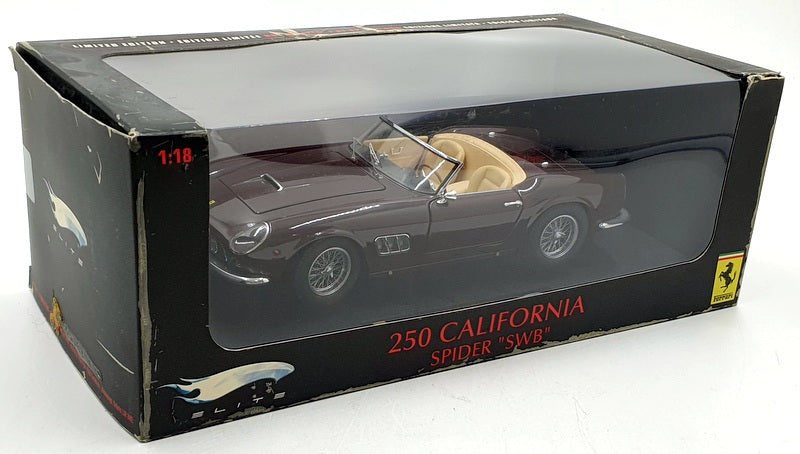 Hot Wheels Elite 1/18 Scale P9897 Ferrari 250 California Spider SWB Dark Red