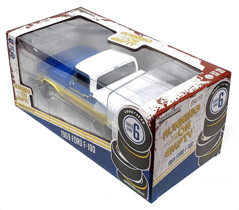 Greenlight 1/24 Scale 85073 - 1969 Ford F-100 Good Year - Blue/White/Yellow