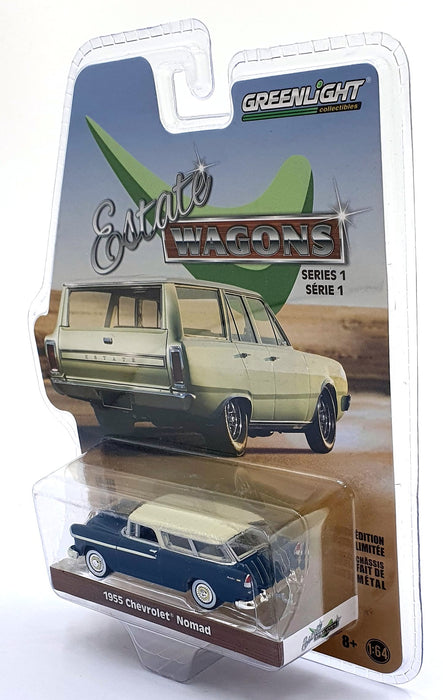 Greenlight 1/64 Scale 29910-A - 1955 Chevrolet Nomad - Deep Green
