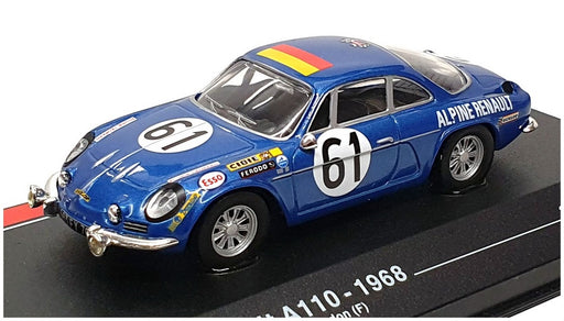 Ixo 1/43 Scale Diecast 23424D - Alpine Renault A110 #61 24h Le Mans 1968