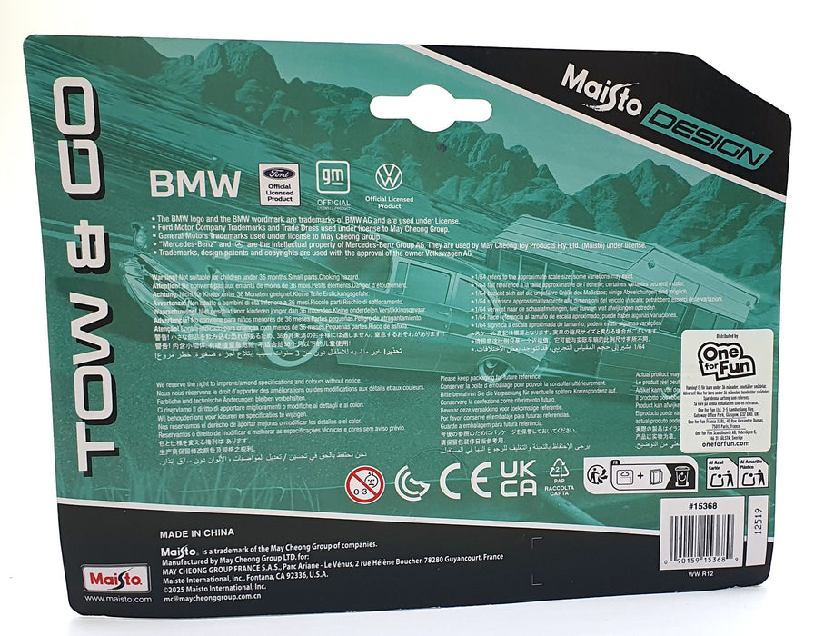 Maisto 1/64 Scale Diecast 15368 1993 Chevrolet 454 SS Pick Up/Car Trailer