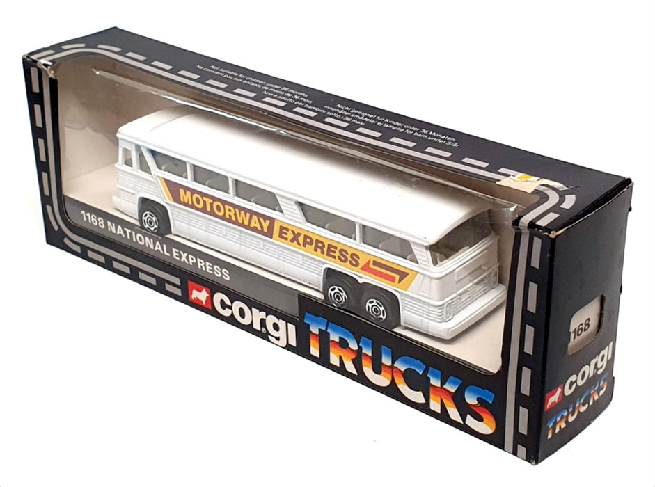 Corgi 17cm Long Diecast 1168 - Greyhound Motorway Express Coach - White
