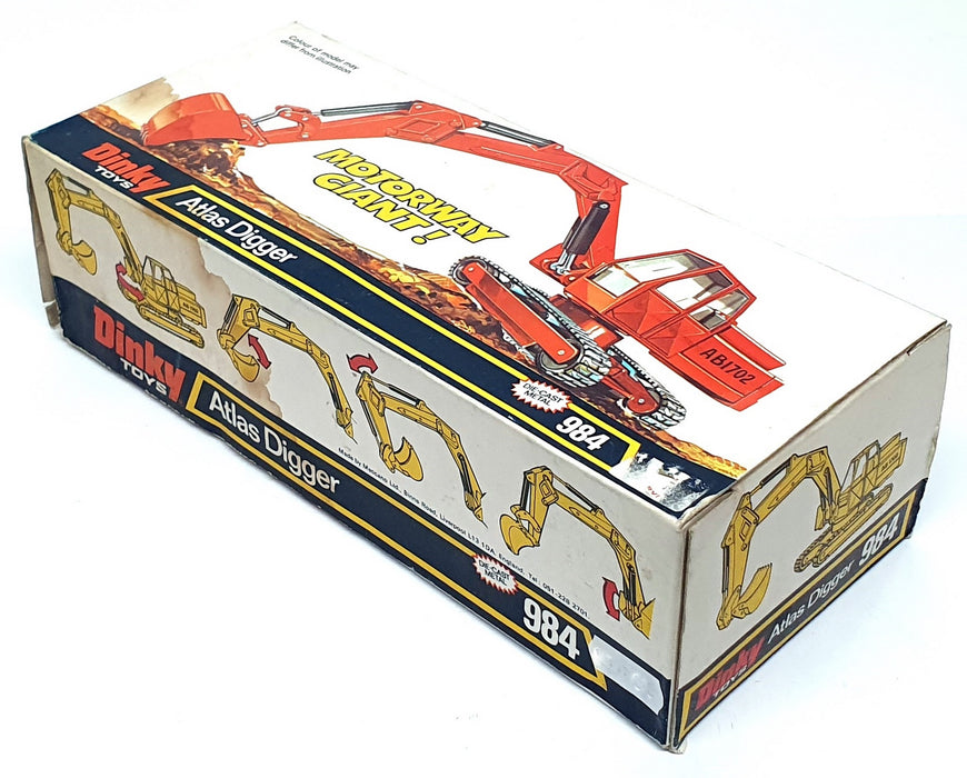 Dinky Toys Original Diecast 984 - Atlas Digger AB1702 - Yellow