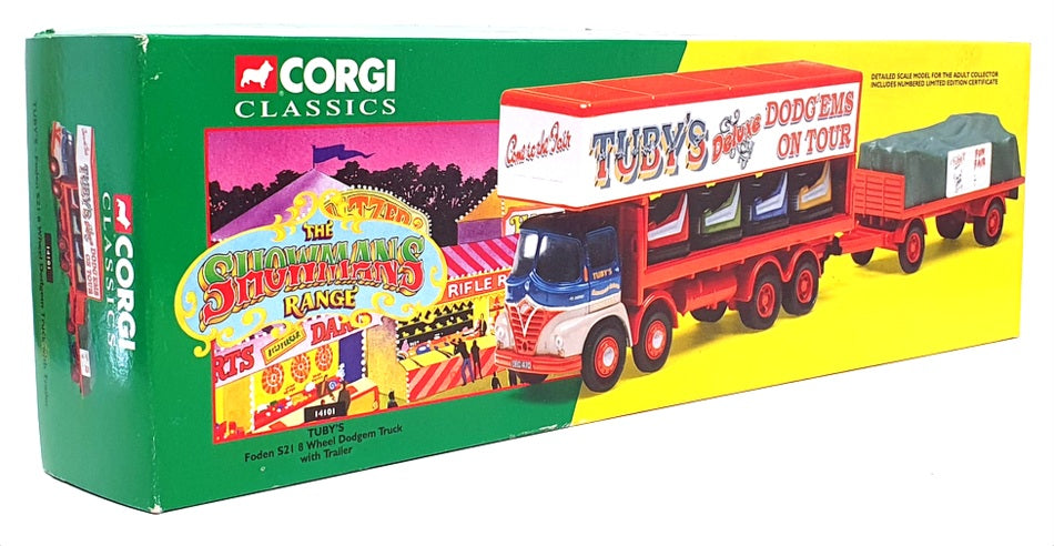 Corgi 1/50 Scale 14101 - Foden S21 8 Wheel Dodgem Truck & Trailer - Tuby's