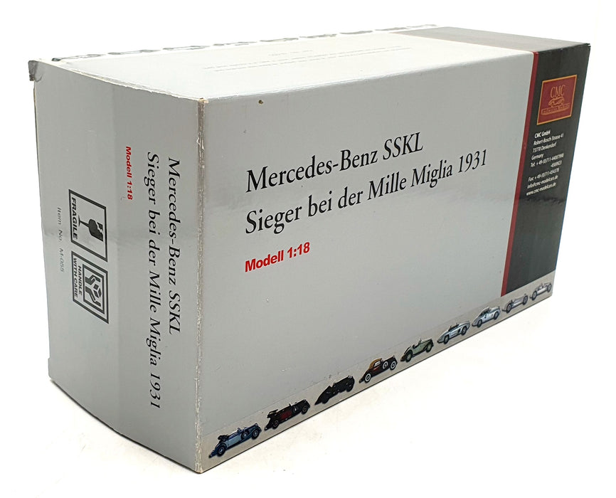 CMC 1/18 Scale Diecast M-055 1931 Mercedes Benz SSKL Sieger bei der Mille Miglia