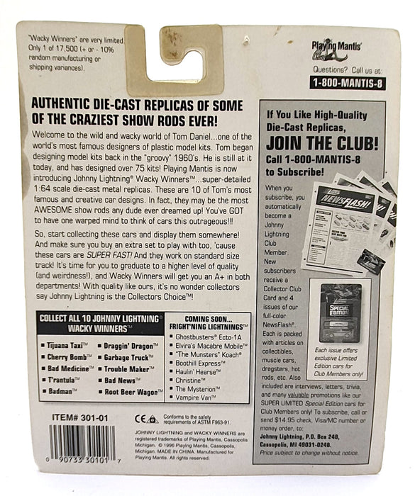 Johnny Lightning 1/64 Scale 301-01 - Wacky Winners T'rantula - White