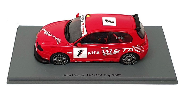 Spark 1/43 Scale S0480 - Alfa Romeo 147 GTA Cup 2003 #1 Larini - Red