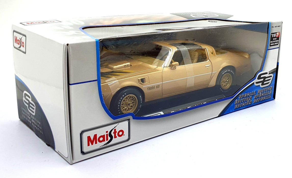 Maisto 1/18 Scale Diecast 46629 - Pontiac Firebird Trans Am - Gold