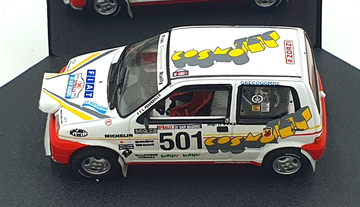Vitesse 1/43 Scale V98134 - Fiat Cinquecento #501 SM Rally 1997 Pedersoli/Mazzon