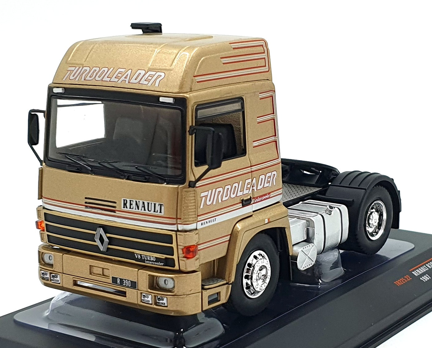 Ixo Models 1/43 Scale Diecast TR225.22 1987 Renault R390 Turboleader Truck Gold