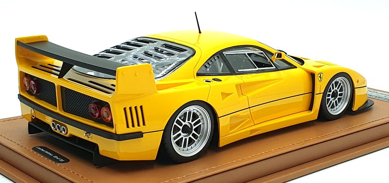 Tecnomodel 1/18 Scale TM18-286H - 1996 Ferrari F40 24h LM Yellow w/ Enkei Silver