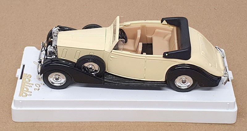 Solido 1/43 Scale Diecast 4077 - Rolls Royce Cabriolet - Cream/Black