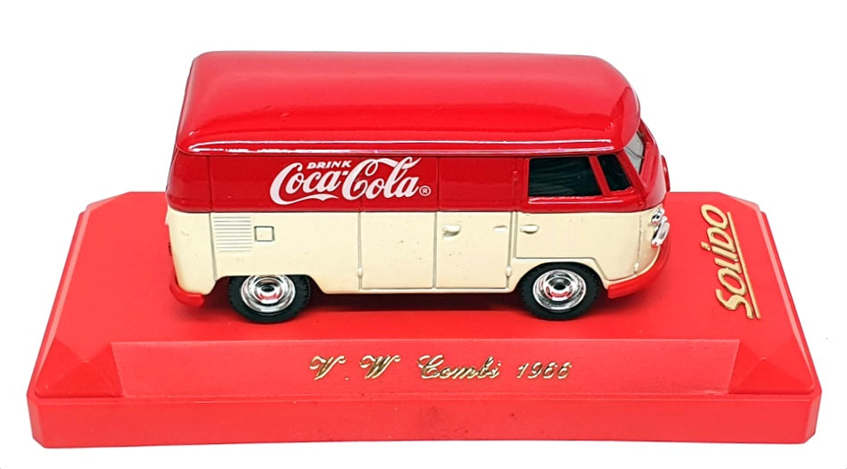 Solido 1/43 Scale 9631 - 1966 Volkswagen T1 Kombi "Coca-Cola" - Red/Cream
