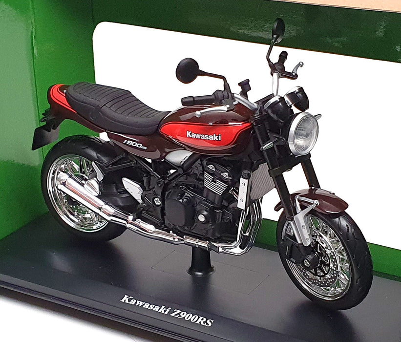 Maisto 1/12 Scale 32707 - Kawasaki Z900RS Motorbike - Red/Brown
