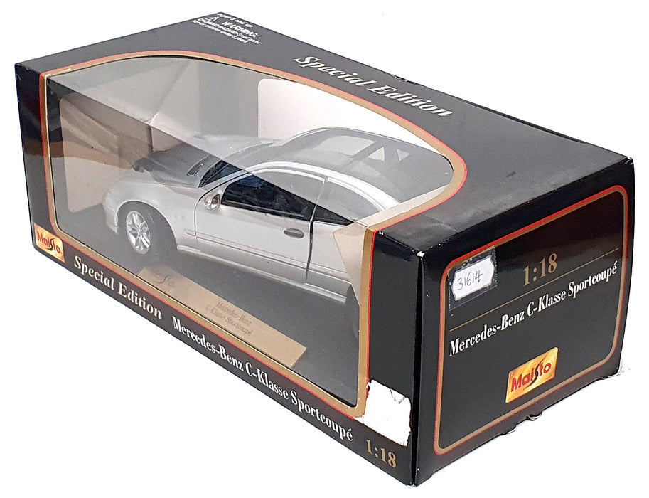 Maisto 1/18 Scale Diecast 31614 - Mercedes Benz C-Klasse Sportcoupe - Silver