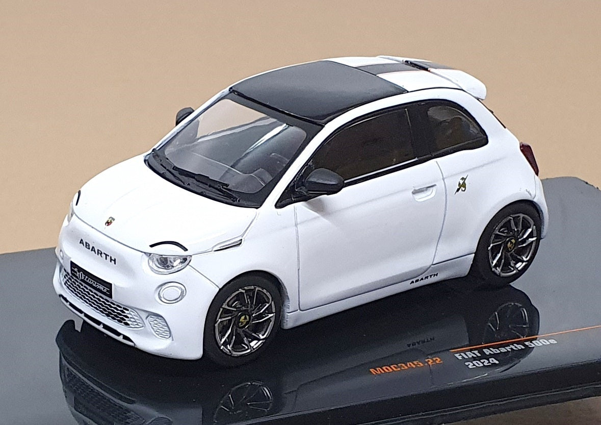 Ixo Models 1/43 Scale Diecast MOC345.22 - 2024 Fiat Abarth 500e - White
