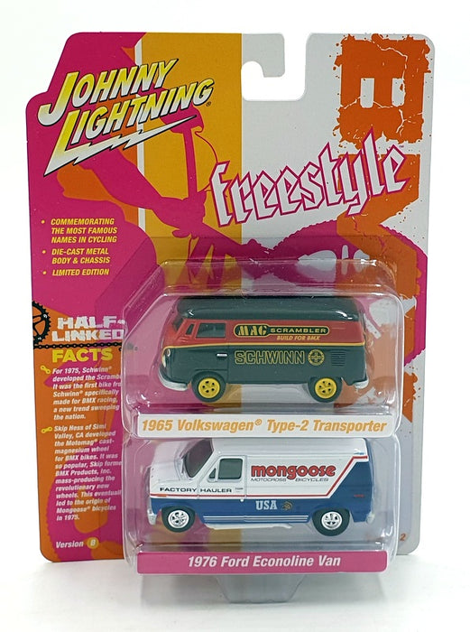Johnny Lightning 1/64 Scale JLPK022 - BMX Freestyle Volkswagen & Ford Vans