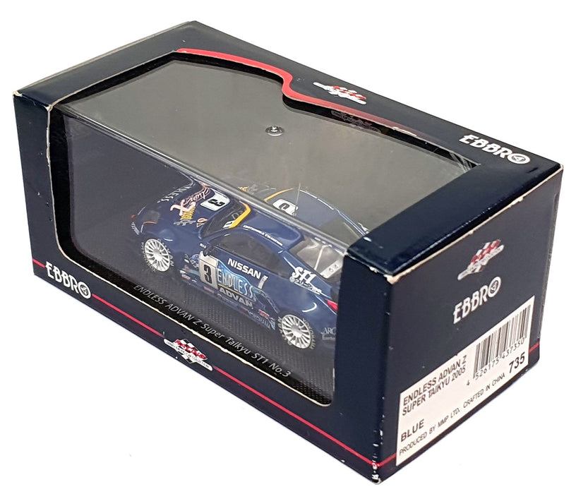 Ebbro 1/43 Scale 735 - Nissan Endless Advan Z Super Taikyu ST1 #3 - Blue