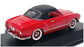 Minichamps 1/43 Scale 5062 - VW Karmann Ghia Cabrio Softtop - Red/Black