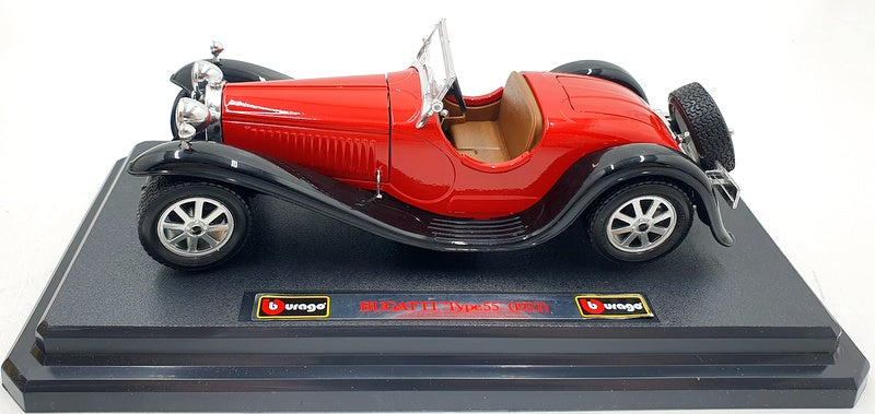 Burago 1/24 Scale Diecast 1238 - 1932 Bugatti Type 55 - Red/Black