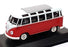 Maxichamps 1/43 Scale 940 052301 - 1963 Volkswagen T1 Samba Bus - Grey/Red