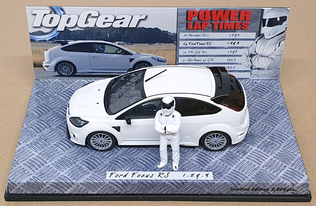Minichamps 1/43 Scale 519 438810 - Top Gear Ford Focus RS + Stig Figure - White
