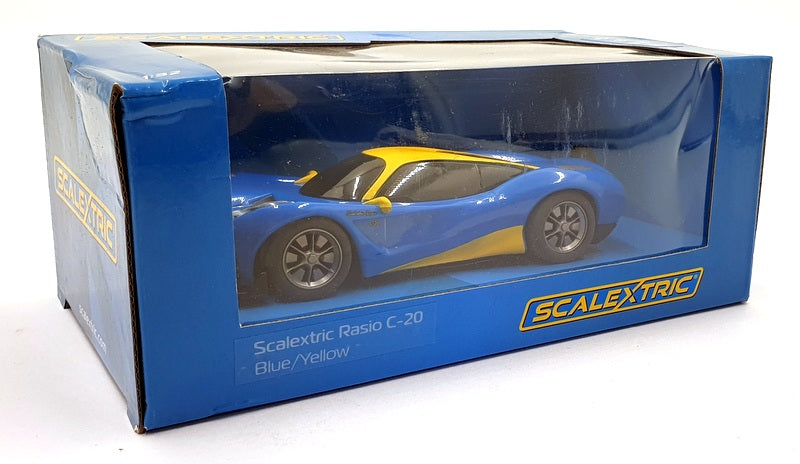 Scalextric 1/32 Scale Slot Car C4141 - Scalextric Rasio C-20 - Blue/Yellow