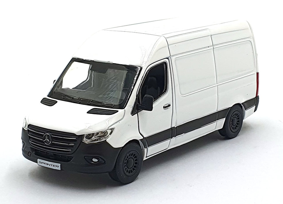 Kinsmart 1/48 Scale Pull Back & Go TY7714 - Mercedes-Benz Sprinter - White