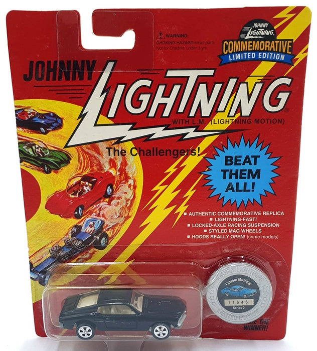 Johnny Lightning 1/64 Scale 100-122 - The Challengers Custom Mustang - Black