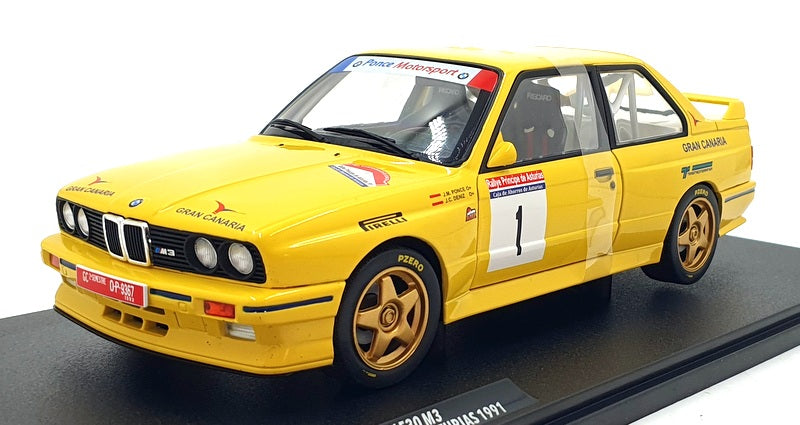 Solido 1/18 Scale S1801528 - BMW E30 M3 #1 Rally Principle De Asturias 1991