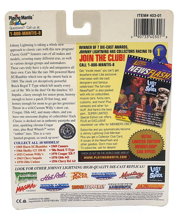 Johnny Lightning 1/64 Scale 403-01 Classic Gold 1966 Shelby GT 350 #20