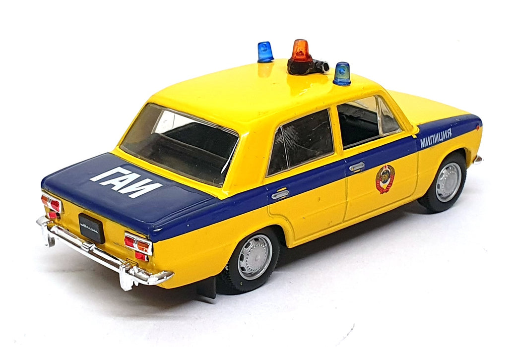 DeAgostini 1/43 Scale 7226X - Russian VAZ 2101 Police Car - Yellow/Blue