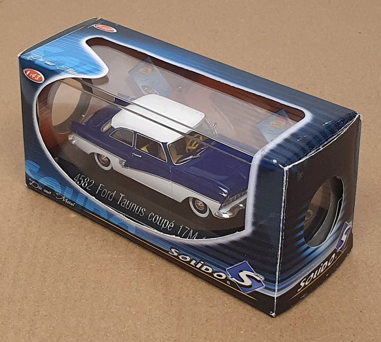 Solido 1/43 Scale 4582 - 1957 Ford Taunus Coupe 17M - Blue/White