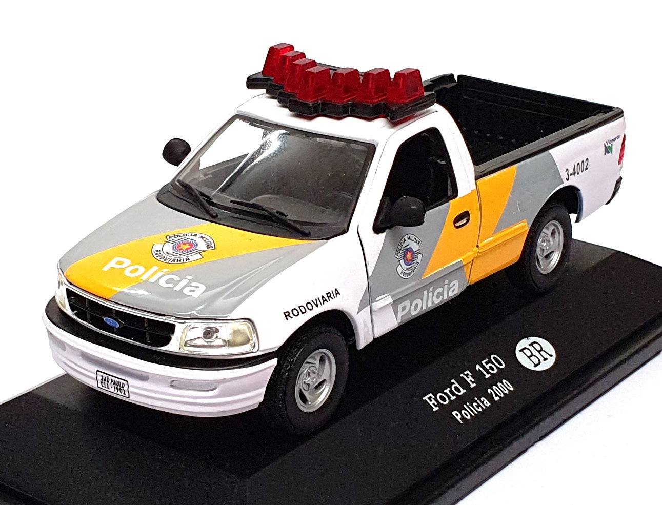 Altaya 1/43 Scale PZ05 - Ford F150 Policia Police Truck 2000 - White/Yellow/Grey