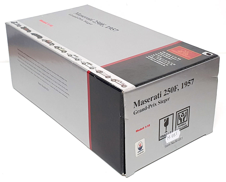 CMC 1/18 Scale CMC M-051 - Maserati 250 F 1957 Grand Prix Sieger - Red