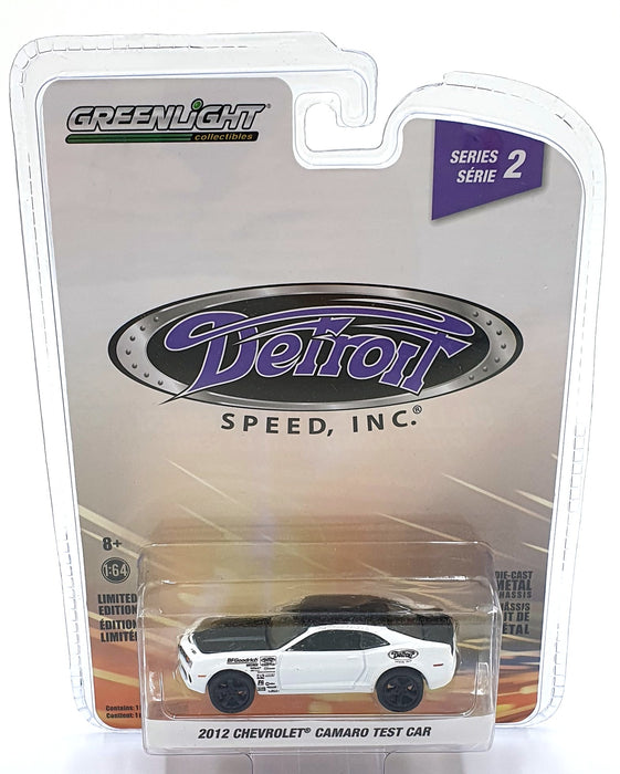 Greenlight 1/64 Scale 39070-F - 2012 Chevrolet Camaro Test Car - White/Black