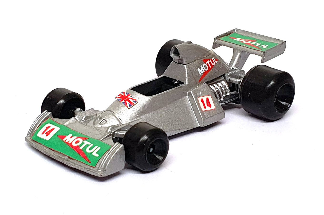 Polistil Appx 8cm Long Diecast RJ.7 - F1 BRM P.202 #14 - Silver/Green