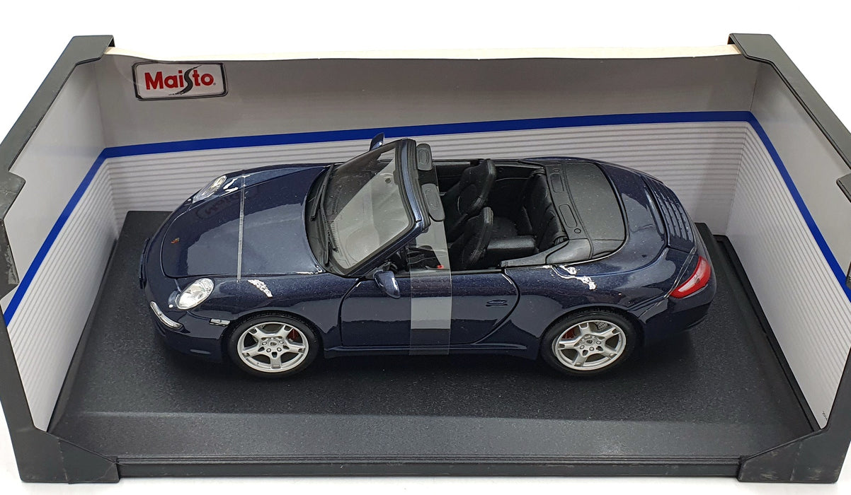Maisto 1/18 Scale Diecast 31126 - Porsche 911 Carrera S Cabriolet - Blue