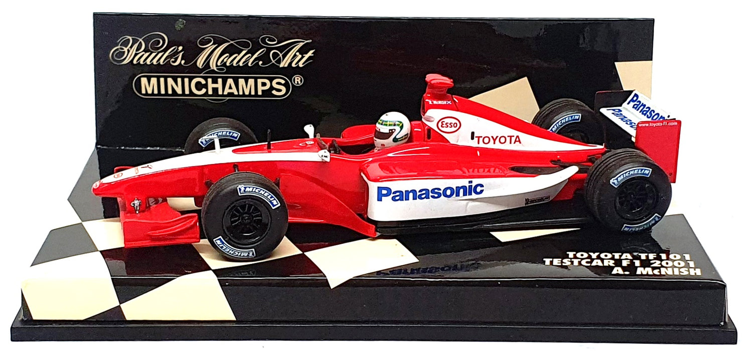 Minichamps 1/43 Scale 400 010225 - F1 Toyota TF101 Testcar 2001 A. McNish - Red
