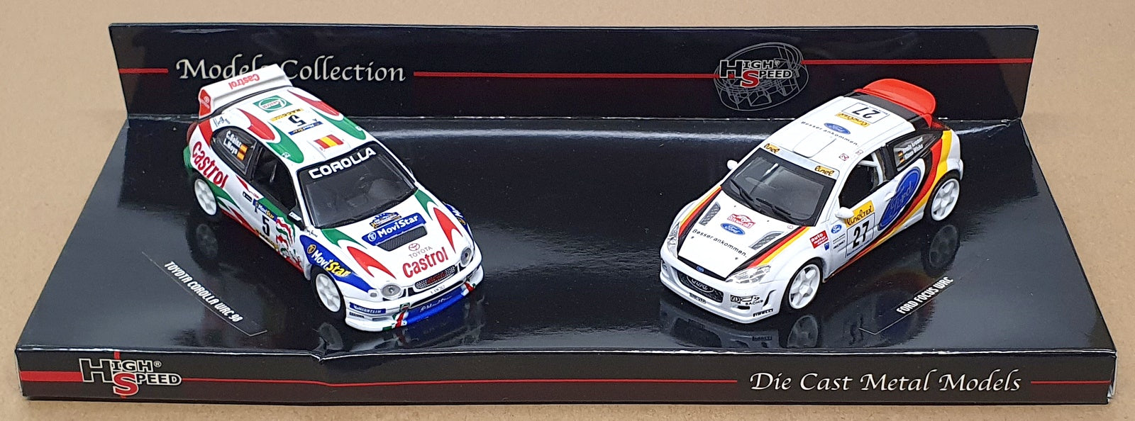 High Speed 1/43 Scale 43KFB3(2WA) Toyota Corolla WRC 1998 & Ford Focus WRC 2002