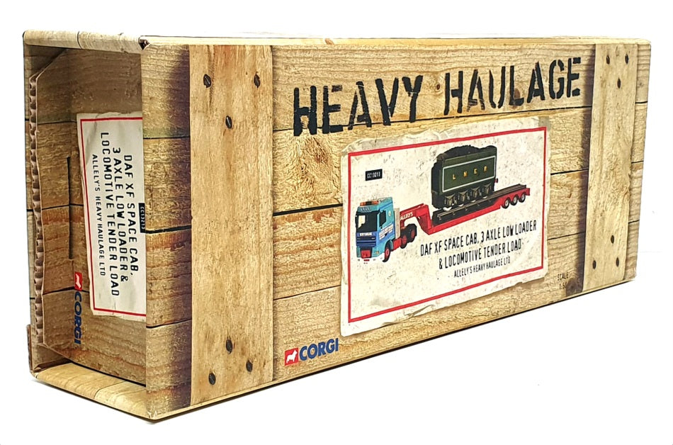Corgi 1/50 Scale CC13213 - DAF XF 3Ax Low Loader & Loco Tender Load - Allely