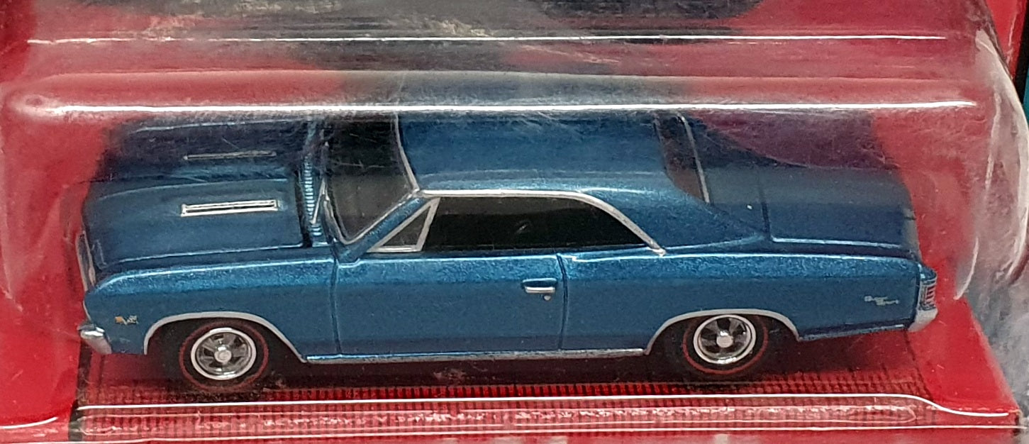 Auto World 1/64 Scale AW64132 - 1967 Chevy Chevelle SS - Met. Blue