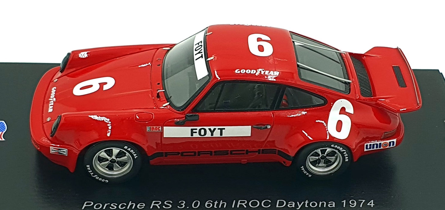 Spark 1/43 Scale US147 - Porsche RS 3.0 #6 6th IROC Daytona 1974