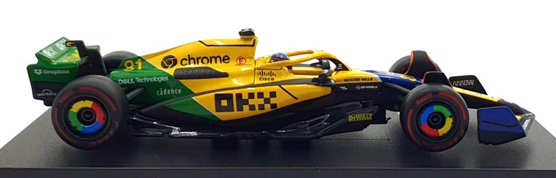 Burago 1/43 Scale 18-38215PS - McLaren MCL38 #81 Monaco Grand Prix 2024 Piastri