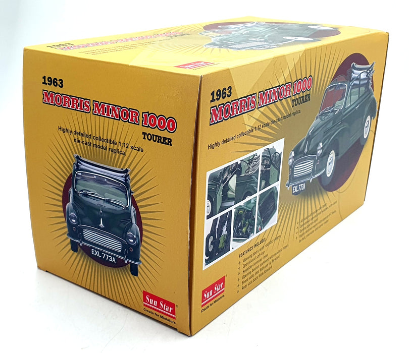 Sun Star 1/12 Scale Diecast 4773 - 1963 Morris Minor 1000 Tourer - Green