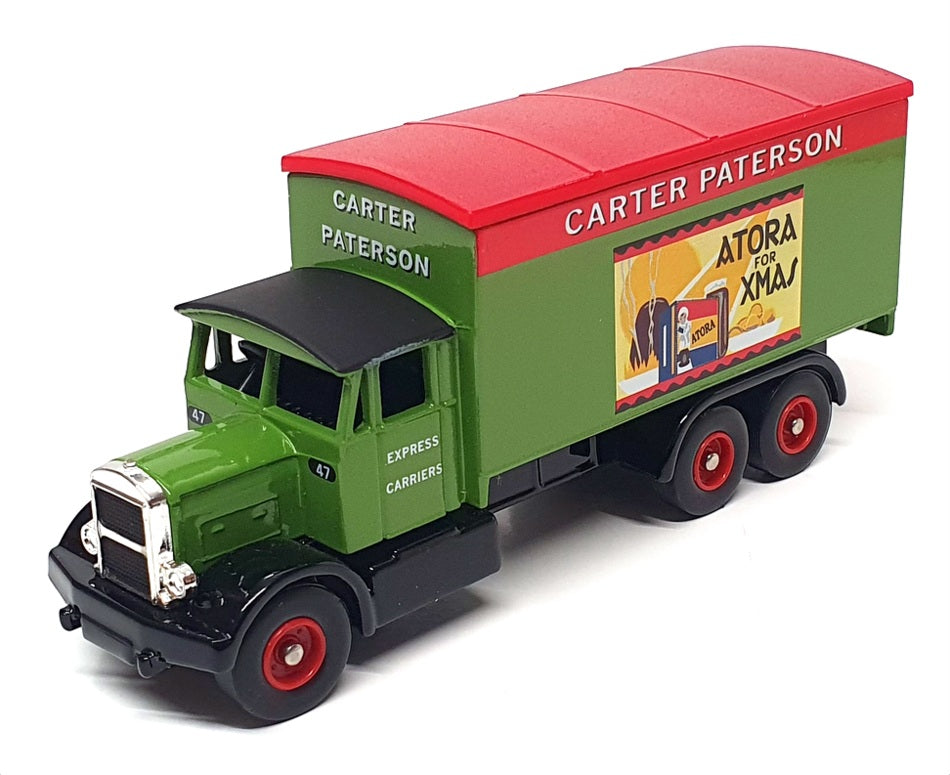 Lledo 1/76 Scale DG044031 Scammell 6W Box Van (Carter Peterson) Green/Red/Black