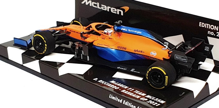 Minichamps 1/43 Scale 537 214303 - F1 McLaren MCL35M Bahrain GP 2021 Ricciardo
