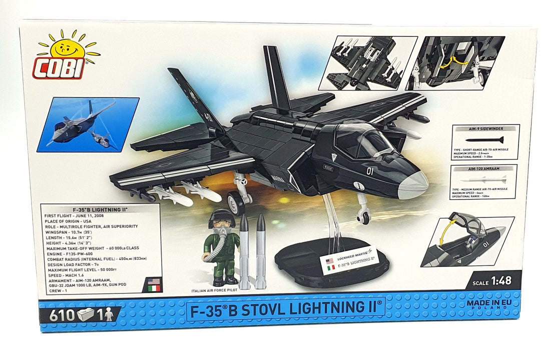 Cobi Bricks 1/48 Scale 5895 - F-35 B STOVL Lightning II Aircraft - USA/Italian