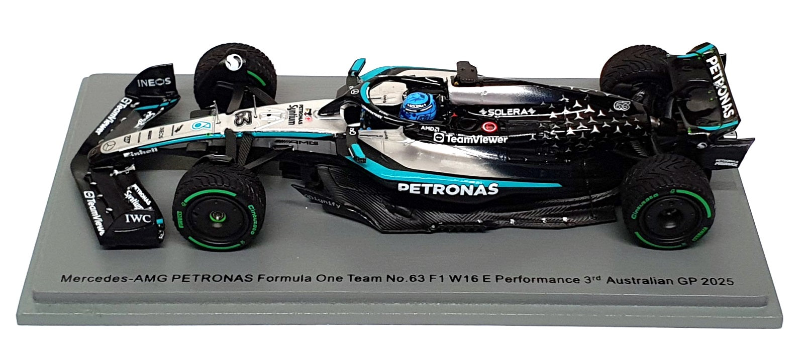 Spark 1/43 Scale S9572 - F1 Mercedes AMG #63 3rd Australian GP 2025 G. Russell