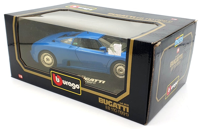 Burago 1/18 Scale Diecast 3035 - Bugatti EB 110 1991 - Blue
